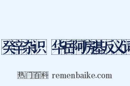 癸辛杂识·华岳阿房基反义词是什么意思的图片